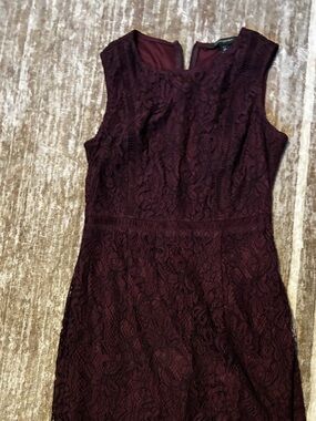Banana republic burgundy lace dress